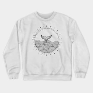 Whale in Waves Crewneck Sweatshirt